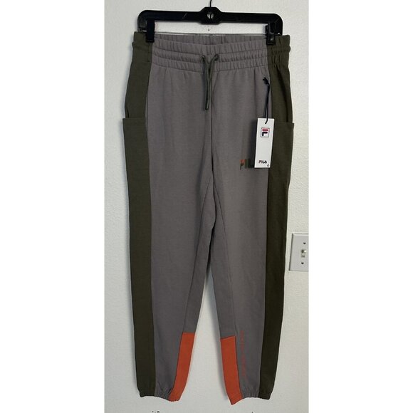 FILA Googan Colourblock Pants Mens Tapered Leg - Multicolor Size Small New - Picture 11 of 12